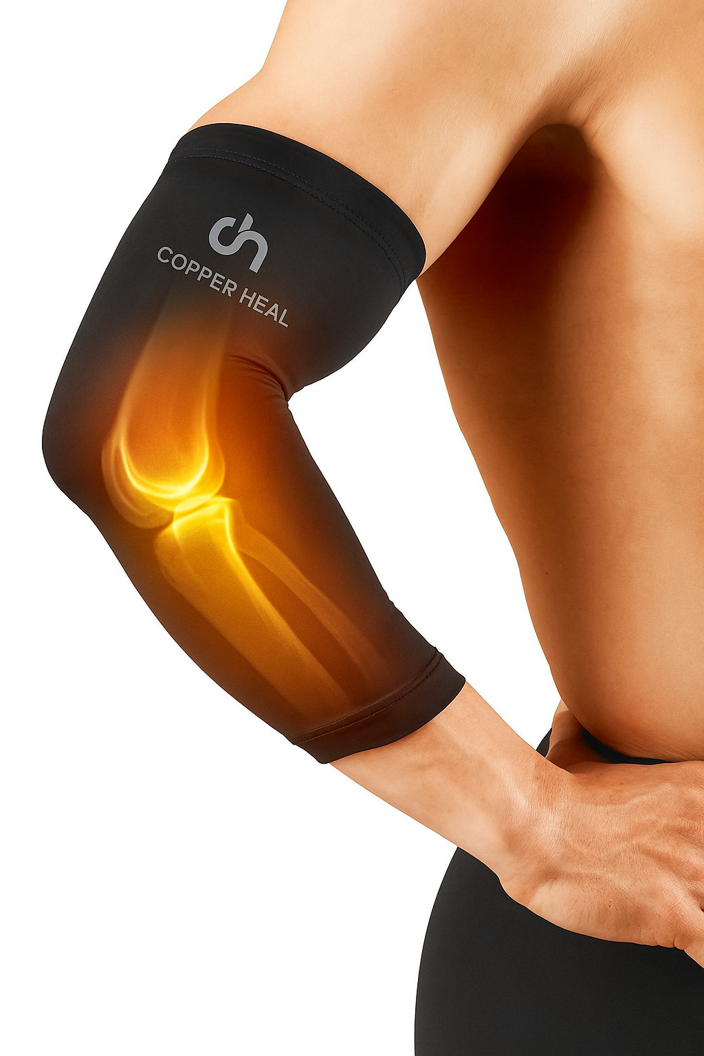 Lusenone Copper Elbow Support For Men/Women-Best Tennis Elbow Brace Compression Sleeves Support For Tennis Elbow Golfers Elbow Tendonitis Weightlifting Gym Arthritis Pain Relief I.1617250008 - View #10