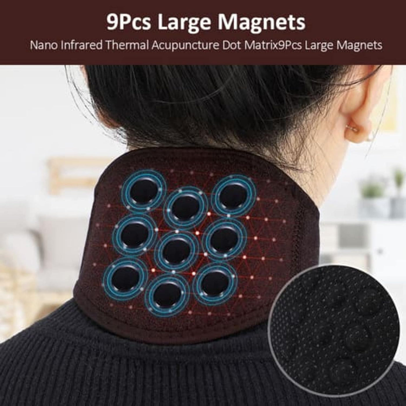 HEAL Neck Brace Support - Natural Magnet Heating Pad, Adjustable Neck Collar for Women and Men