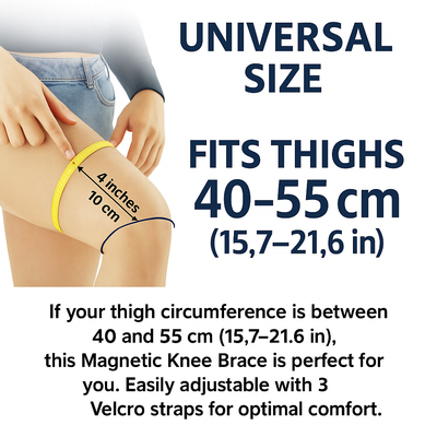 COPPER HEAL Magnetic Knee Brace – Copper-Infused Compression Sleeve for Pain Relief, Support & Recovery – Adjustable Knee Brace for Men & Women