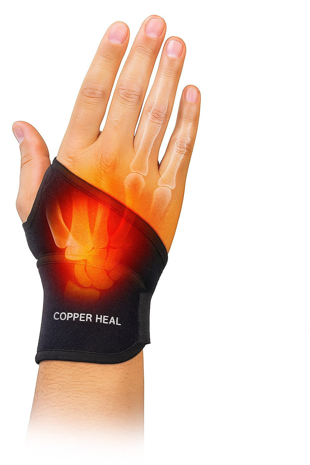 Short Wrist Adjustable Brace COPPER INFUSED